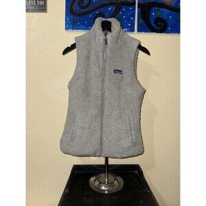Patagonia Womens Los Gatos Fleece Vest Drifter Fuzzy Soft Furry Gray Sz Medium